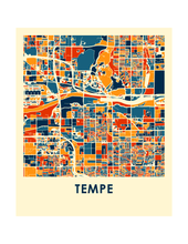 Load image into Gallery viewer, Tempe AZ Map Print - Full Color Map Poster