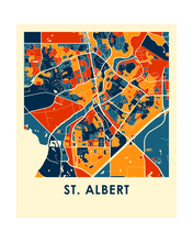 Load image into Gallery viewer, St Albert Alberta Map Print - Full Color Map Poster