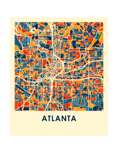 Charger l'image dans la galerie, Affiche cartographique de Atlanta - Style Chroma