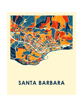 Load image into Gallery viewer, Santa Barbara Map Print - Full Color Map Poster
