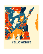 Load image into Gallery viewer, Yellowknife Map Print - Full Color Map Poster