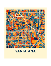 Load image into Gallery viewer, Santa Ana Map Print - Full Color Map Poster
