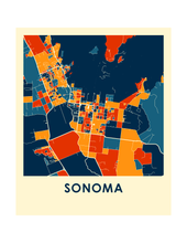 Load image into Gallery viewer, Sonoma Map Print - Full Color Map Poster