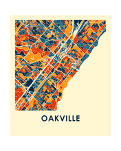 Load image into Gallery viewer, Oakville Ontario Map Print - Full Color Map Poster