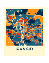 Load image into Gallery viewer, Iowa City Map Print - Full Color Map Poster