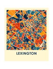 Charger l'image dans la galerie, Affiche cartographique de Lexington - Style Chroma