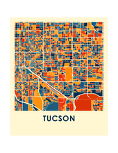 Load image into Gallery viewer, Tucson Map Print - Full Color Map Poster