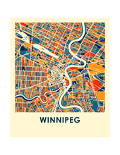 Load image into Gallery viewer, Winnipeg Map Print - Full Color Map Poster