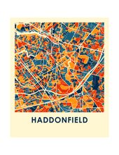Charger l'image dans la galerie, Affiche cartographique de Haddonfield NJ - Style Chroma
