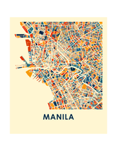 Load image into Gallery viewer, Manila Map Print - Full Color Map Poster