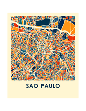 Load image into Gallery viewer, Sao Paulo Map Print - Full Color Map Poster