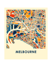 Load image into Gallery viewer, Melbourne Map Print - Full Color Map Poster