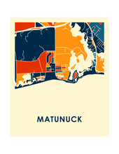 Load image into Gallery viewer, Matunuck Map Print - Full Color Map Poster