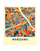 Load image into Gallery viewer, Warsaw Map Print - Full Color Map Poster