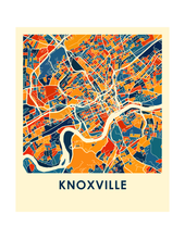 Charger l'image dans la galerie, Affiche cartographique de Knoxville - Style Chroma