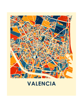 Load image into Gallery viewer, Valencia Map Print - Full Color Map Poster