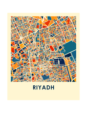 Load image into Gallery viewer, Riyadh Map Print - Full Color Map Poster
