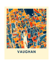 Load image into Gallery viewer, Vaughan Ontario Map Print - Full Color Map Poster