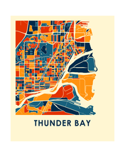 Load image into Gallery viewer, Thunder Bay Ontario Map Print - Full Color Map Poster