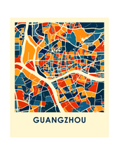 Load image into Gallery viewer, Guangzhou Map Print - Full Color Map Poster