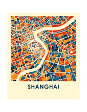 Load image into Gallery viewer, Shanghai Map Print - Full Color Map Poster