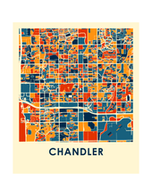 Charger l'image dans la galerie, Affiche cartographique de Chandler - Style Chroma