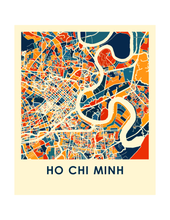 Load image into Gallery viewer, Ho Chi Minh Map Print - Full Color Map Poster