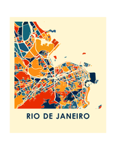 Load image into Gallery viewer, Rio de Janeiro Map Print - Full Color Map Poster