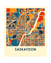 Charger l'image dans la galerie, Affiche cartographique de Saskatoon - Style Chroma