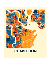 Charger l'image dans la galerie, Affiche cartographique de Charleston - Style Chroma