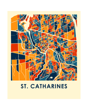 Charger l'image dans la galerie, Affiche cartographique de St Catharines Ontario - Style Chroma