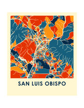 Load image into Gallery viewer, San Luis Obispo Map Print - Full Color Map Poster