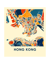 Load image into Gallery viewer, Hong Kong Map Print - Full Color Map Poster
