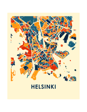 Load image into Gallery viewer, Helsinki Map Print - Full Color Map Poster