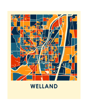 Load image into Gallery viewer, Welland Ontario Map Print - Full Color Map Poster