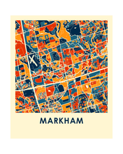 Load image into Gallery viewer, Markham Ontario Map Print - Full Color Map Poster