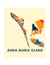 Charger l'image dans la galerie, Affiche cartographique de Anna Maria Island - Style Chroma