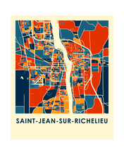 Load image into Gallery viewer, Saint Jean sur Richelieu Quebec Map Print - Full Color Map Poster