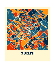 Charger l'image dans la galerie, Affiche cartographique de Guelph Ontario - Style Chroma