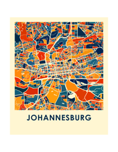 Load image into Gallery viewer, Johannesburg Map Print - Full Color Map Poster
