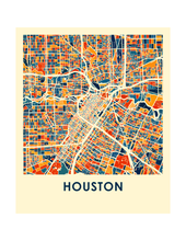 Load image into Gallery viewer, Houston Map Print - Full Color Map Poster
