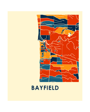 Charger l'image dans la galerie, Affiche cartographique de Bayfield ON - Style Chroma