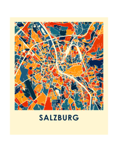 Load image into Gallery viewer, Salzburg Map Print - Full Color Map Poster