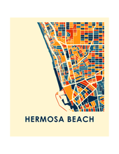 Load image into Gallery viewer, Hermosa Beach Map Print - Full Color Map Poster