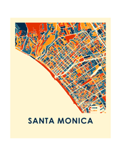 Load image into Gallery viewer, Santa Monica Map Print - Full Color Map Poster