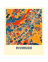 Load image into Gallery viewer, Riverside Map Print - Full Color Map Poster