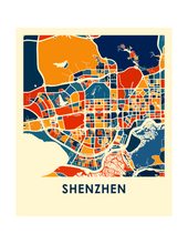 Load image into Gallery viewer, Shenzhen Map Print - Full Color Map Poster