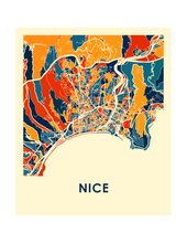Load image into Gallery viewer, Nice Map Print - Full Color Map Poster