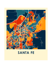 Load image into Gallery viewer, Santa Fe Map Print - Full Color Map Poster