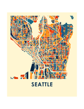 Load image into Gallery viewer, Seattle Map Print - Full Color Map Poster